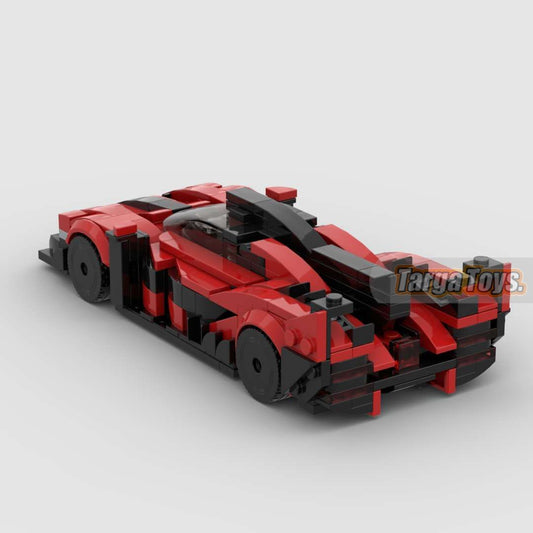 Le Mans 24 Racing car made from lego building blocks