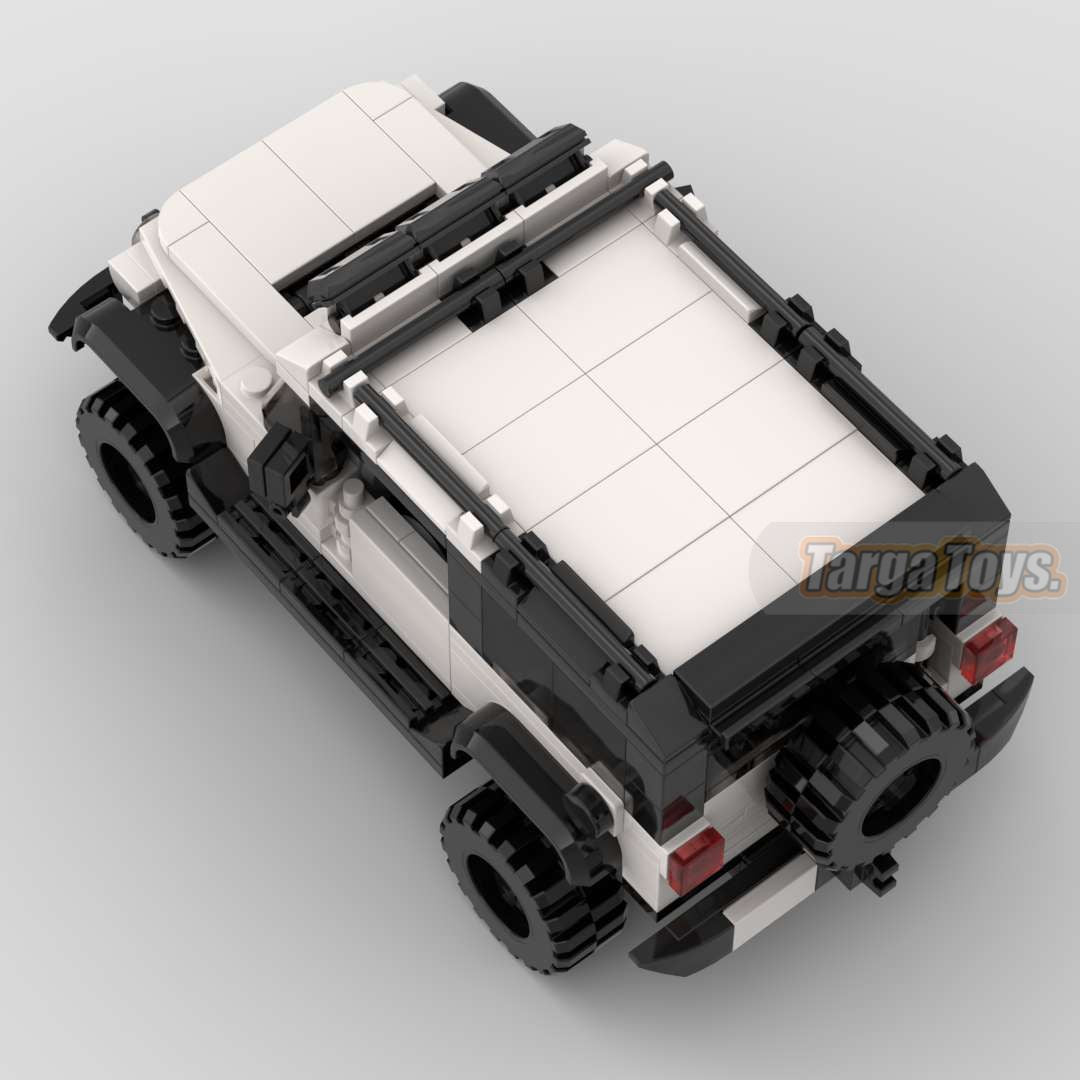 Jeep Wrangler Rubicon White made from lego building blocks