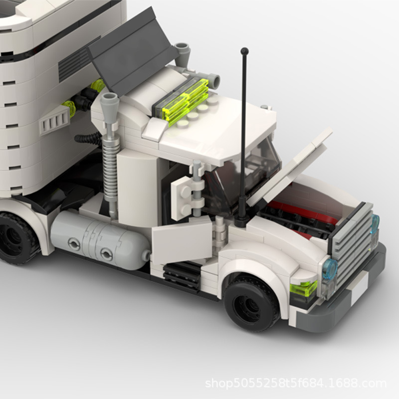 Big Rig Car Transporter made from lego building blocks