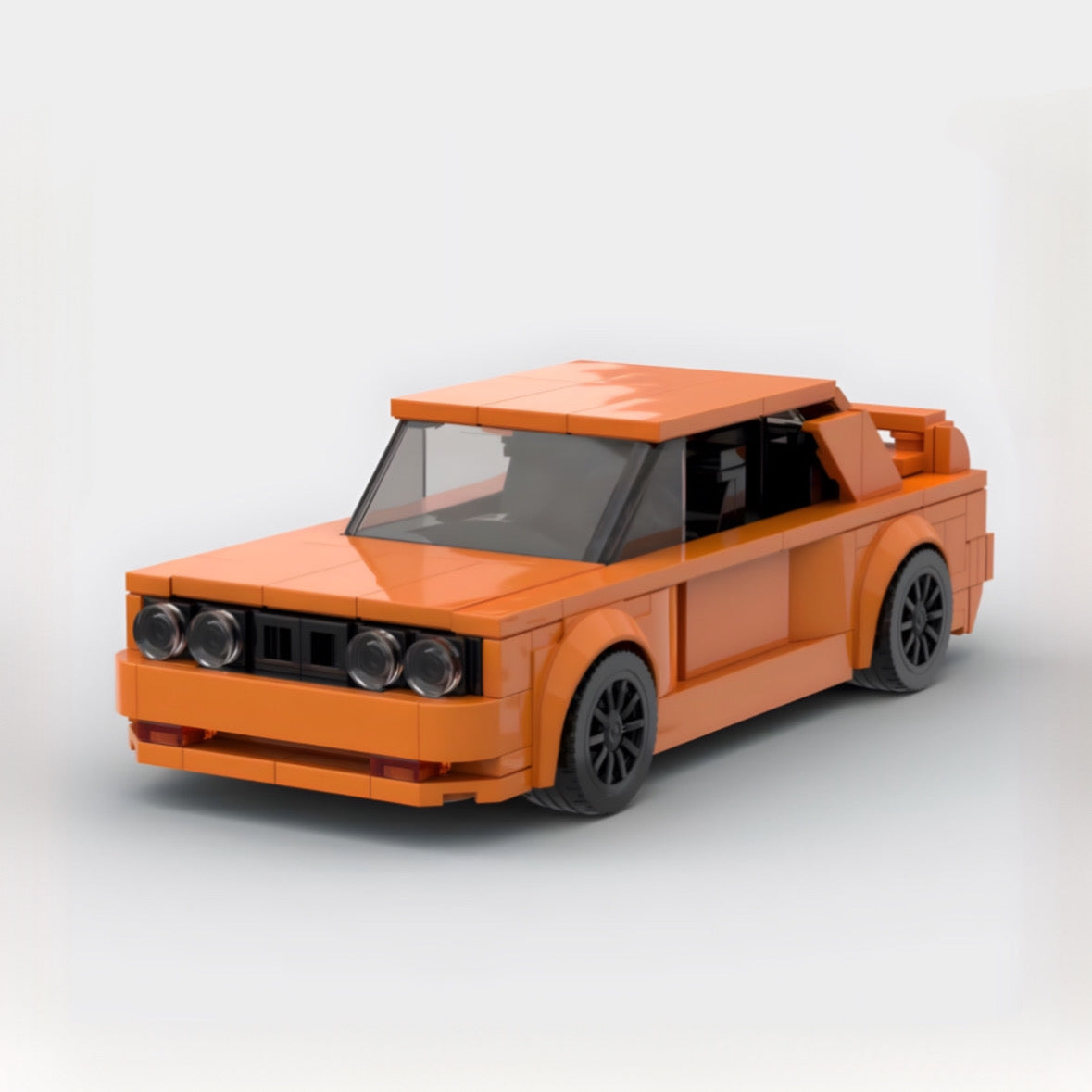 Image of BMW M3 E30 Orange Frank Ocean - Lego Building Blocks by Targa Toys