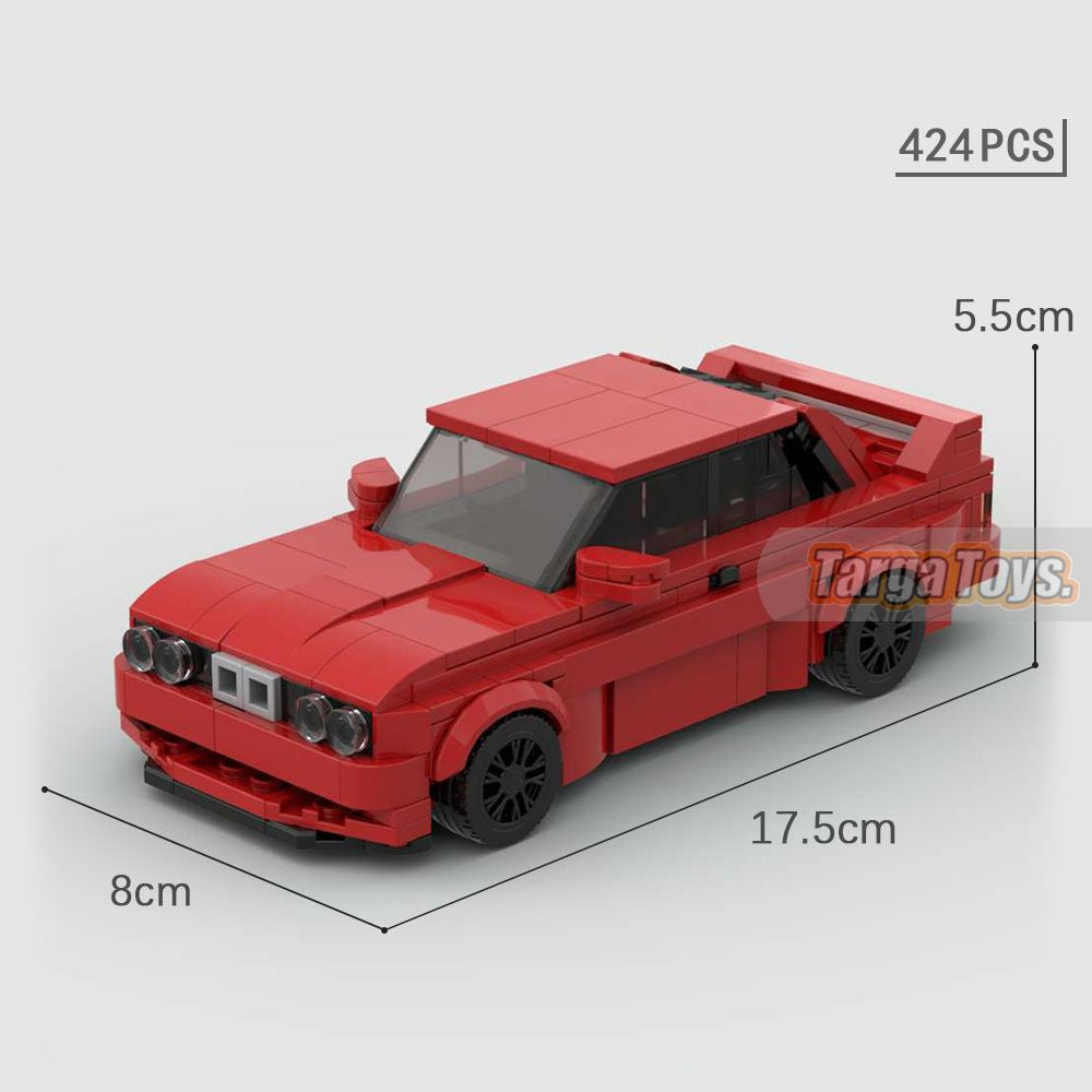 BMW M3 E30 | Red made from lego building blocks