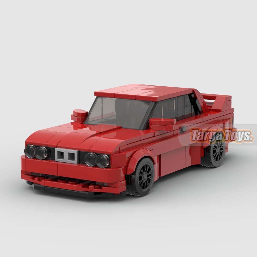 Image of BMW M3 E30 | Red - Lego Building Blocks by Targa Toys