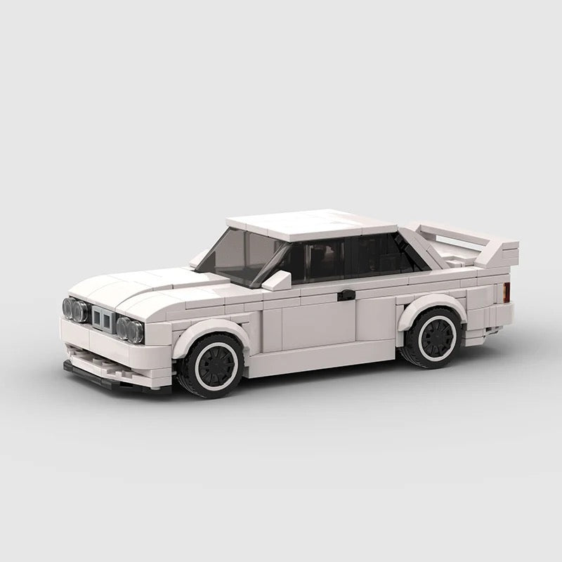 Image of BMW M3 E30 | White - Lego Building Blocks by Targa Toys