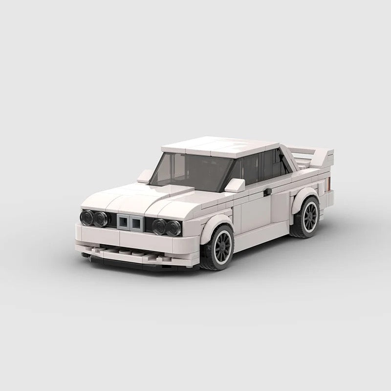 Image of BMW M3 E30 | White - Lego Building Blocks by Targa Toys