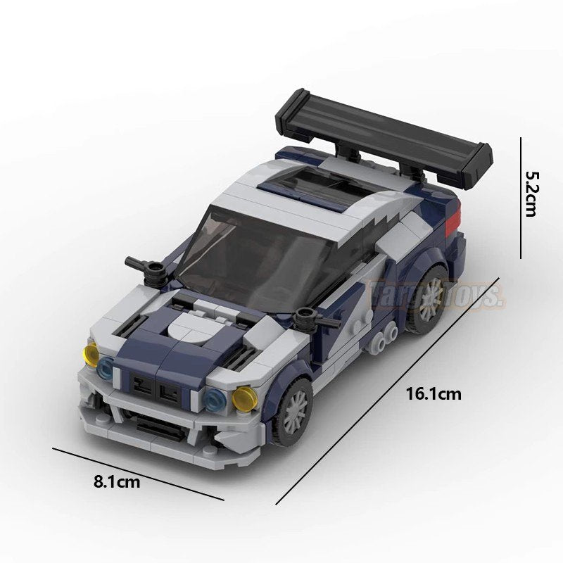 BMW M3 GTR E46 NFS Most Wanted made from lego building blocks