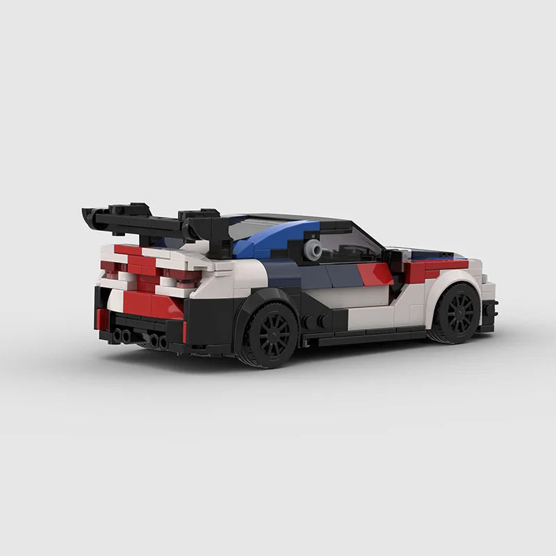 BMW M4 GT4 made from lego building blocks