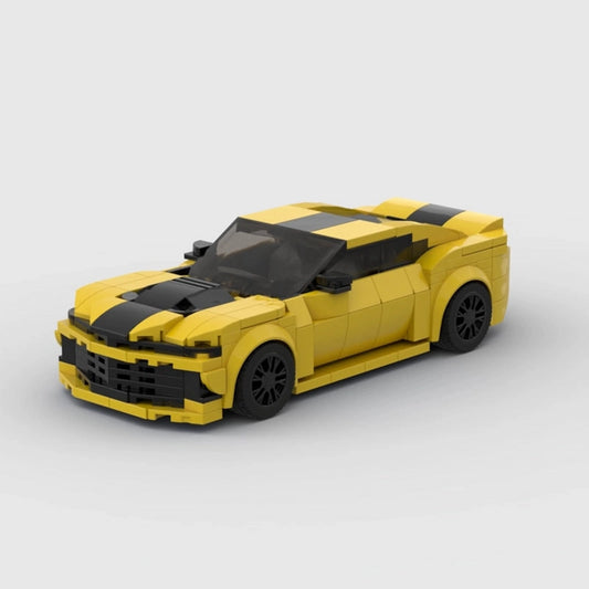 Chevrolet Camaro made from lego building blocks