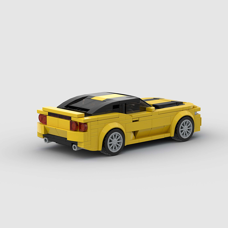 Chevrolet Camaro Bumblebee Transformers made from lego building blocks