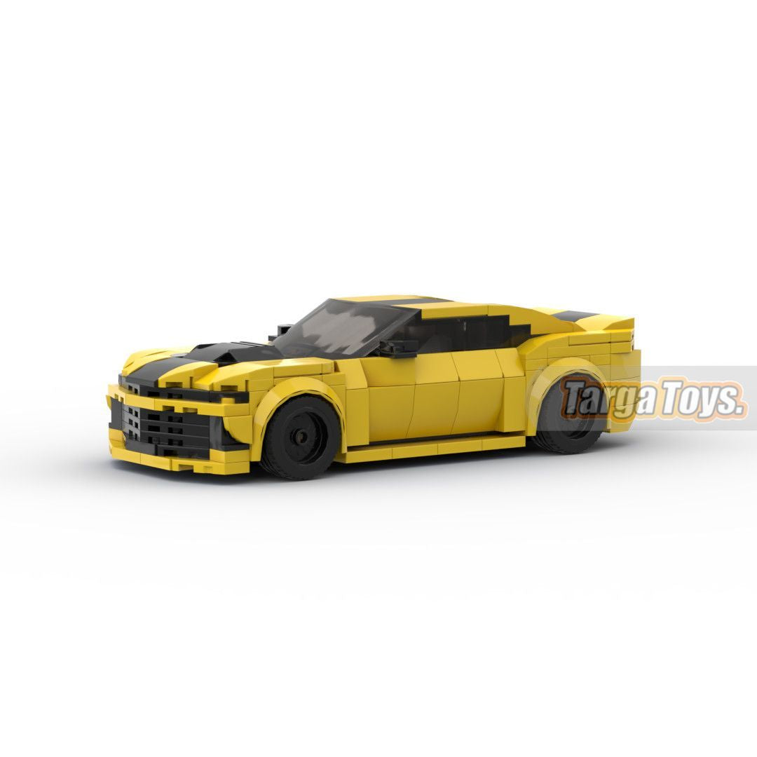 Chevrolet Camaro made from lego building blocks