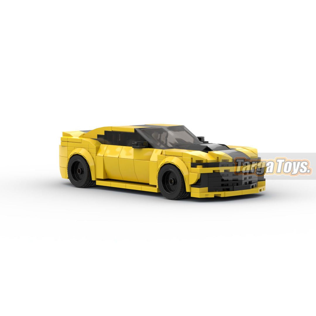 Chevrolet Camaro made from lego building blocks