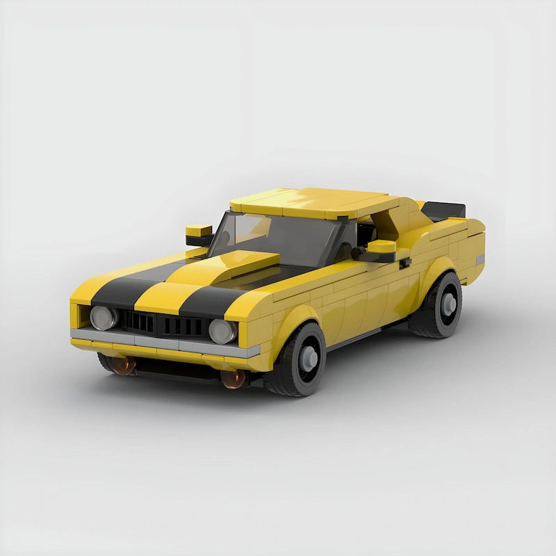 Image of Chevrolet Camaro Z28 1969 Daytona Yellow - Lego Building Blocks by Targa Toys