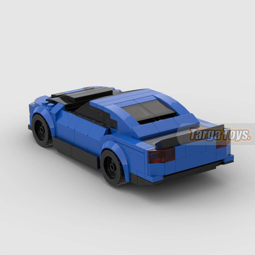 Chevrolet Camaro ZL1 Blue made from lego building blocks