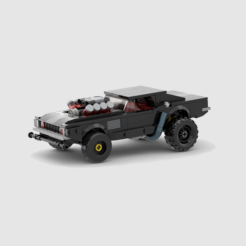 Image of Cyberpunk Dodge Challenger - Lego Building Blocks by Targa Toys