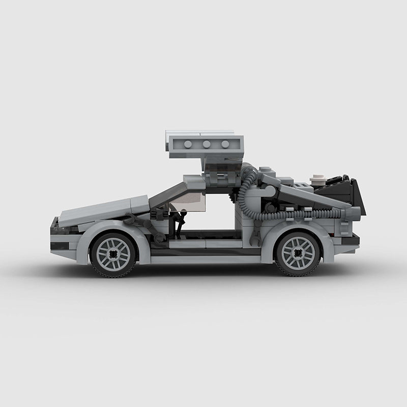 DeLorean DMC-12 made from lego building blocks