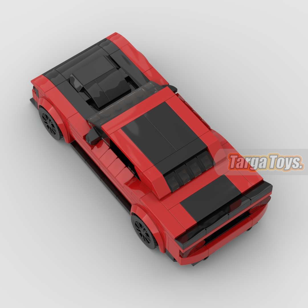 Dodge Challenger SRT Demon made from lego building blocks