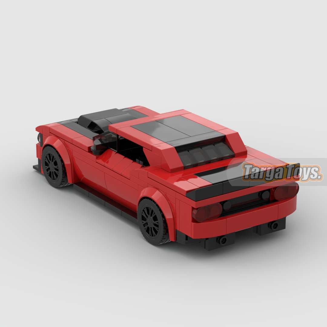 Dodge Challenger SRT Demon made from lego building blocks