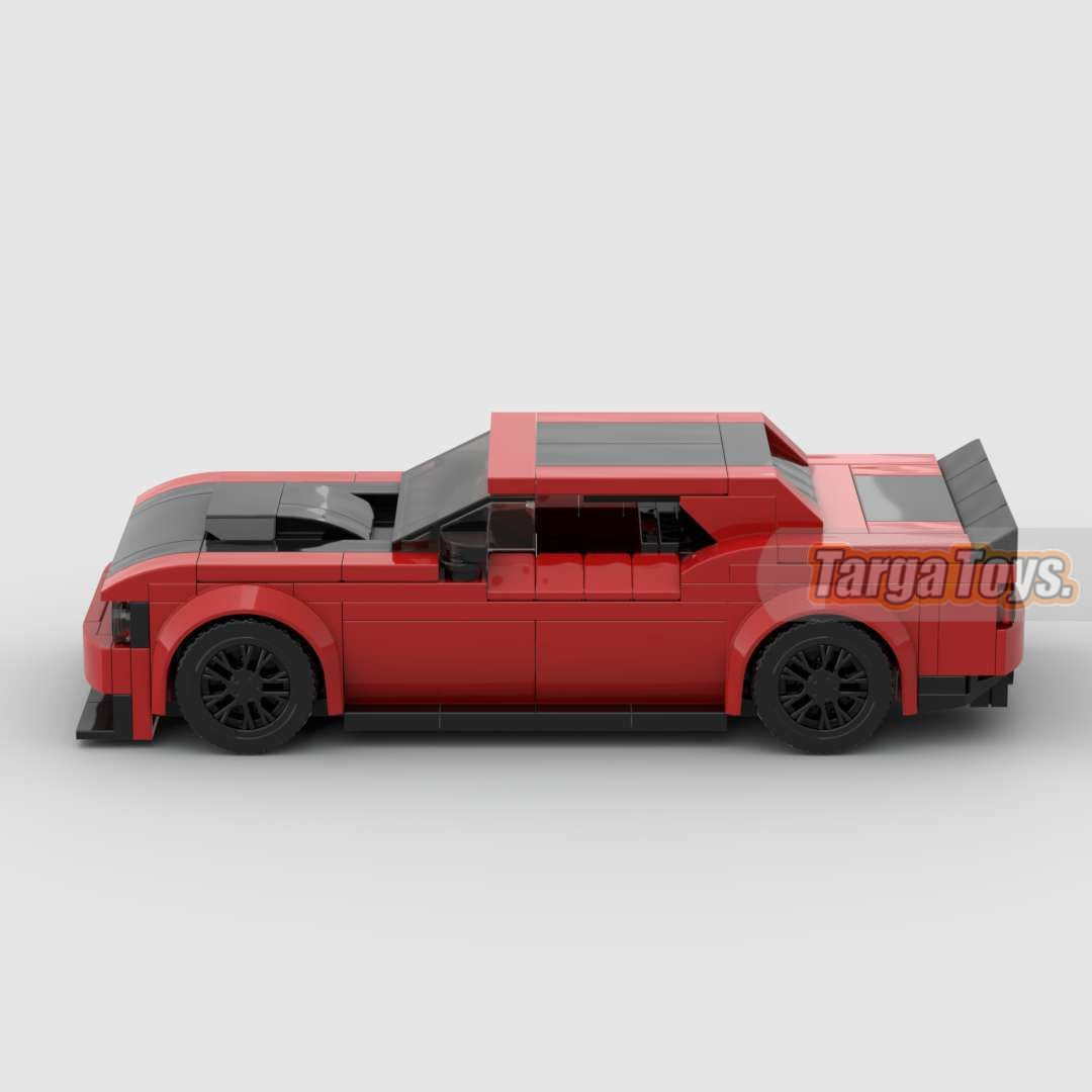 Dodge Challenger SRT Demon made from lego building blocks