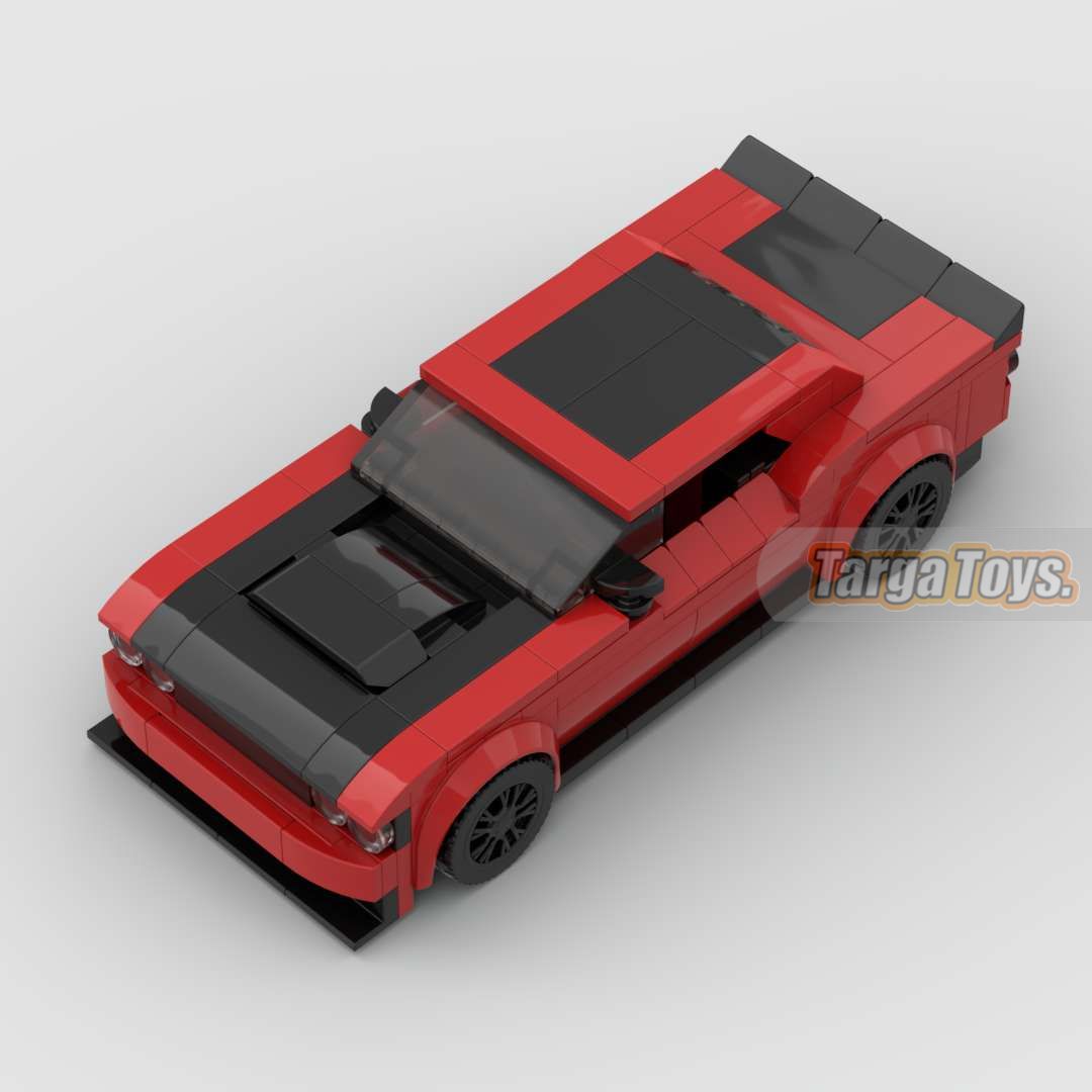 Dodge Challenger SRT Demon made from lego building blocks