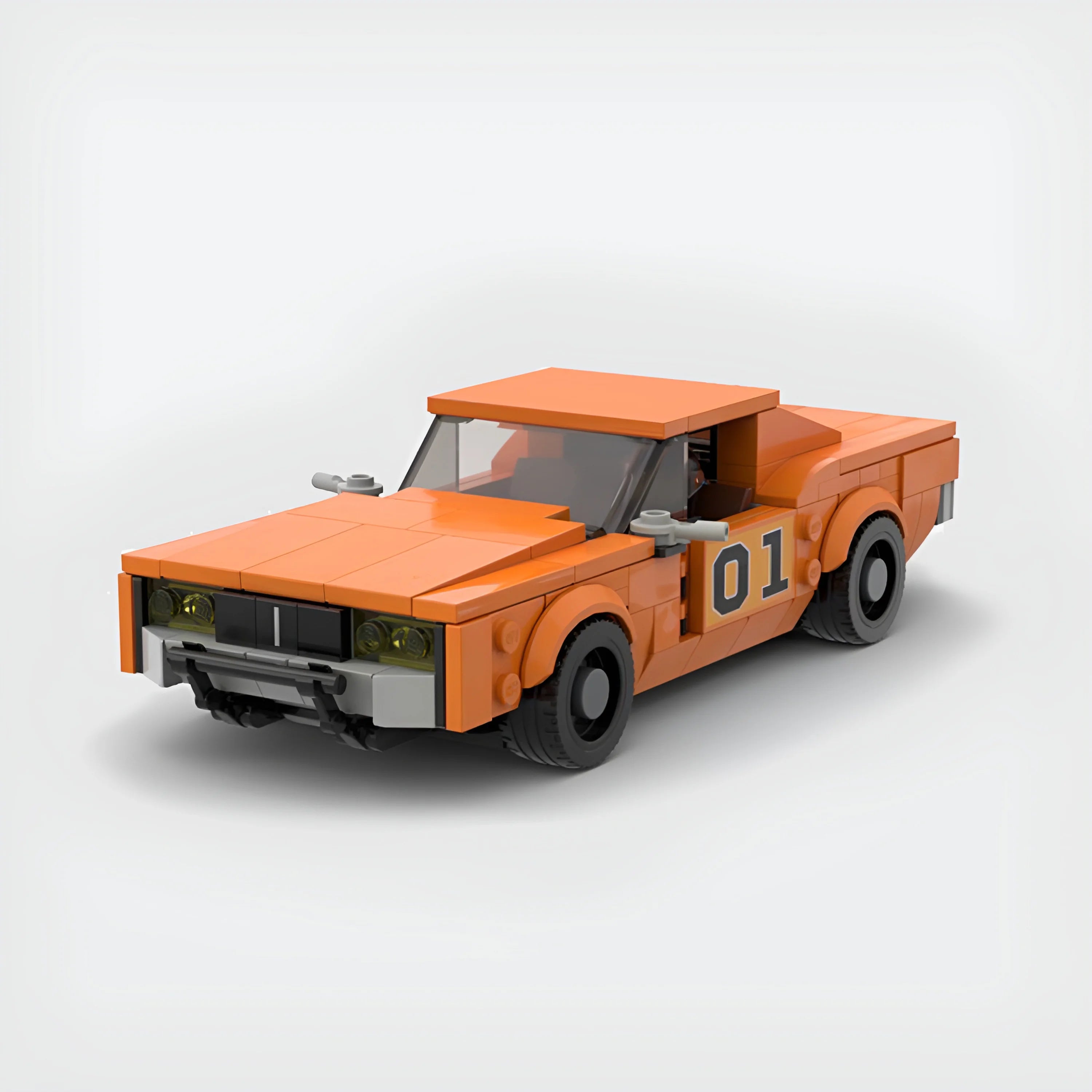 Image of Dodge Charger General Lee Dukes of Hazzard - Lego Building Blocks by Targa Toys