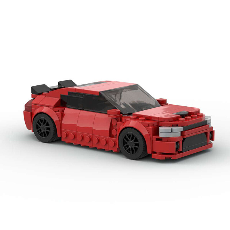 Dodge Charger RT made from lego building blocks