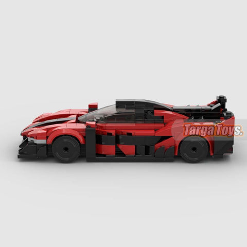 Le Mans 24 Racing car made from lego building blocks