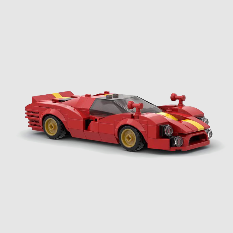 Ferrari 330 P4 made from lego building blocks