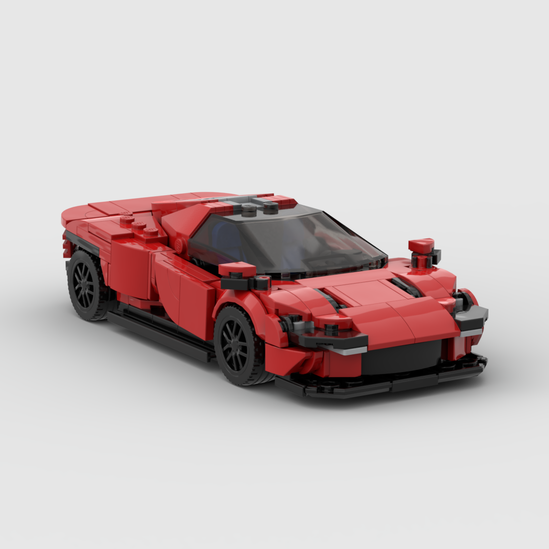 Ferrari Daytona SP3 made from lego building blocks