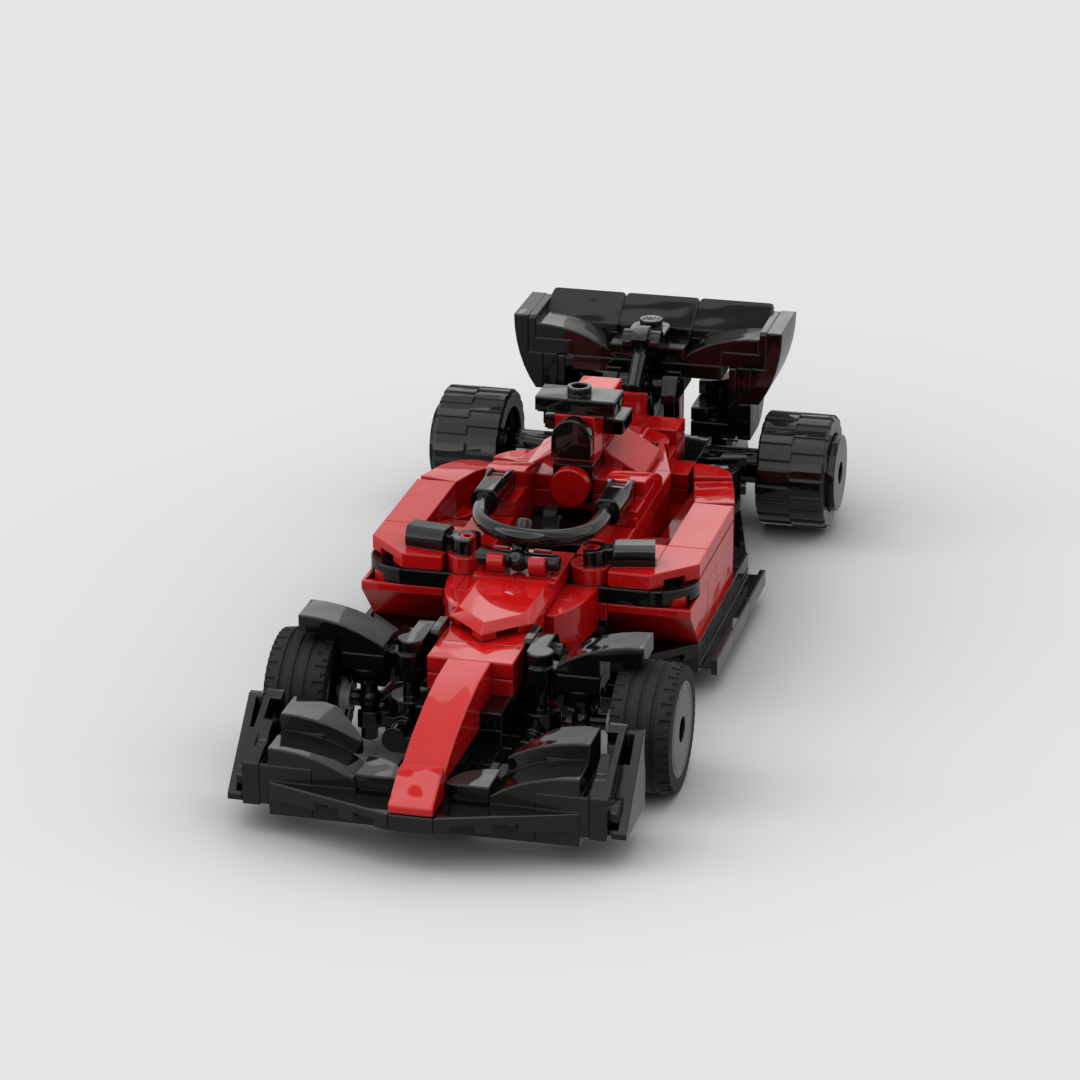 Ferrari F1-75 made from lego building blocks