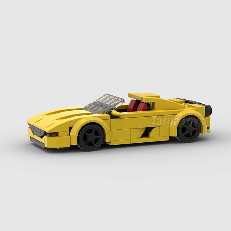 Ferrari F355 Spider made from lego building blocks