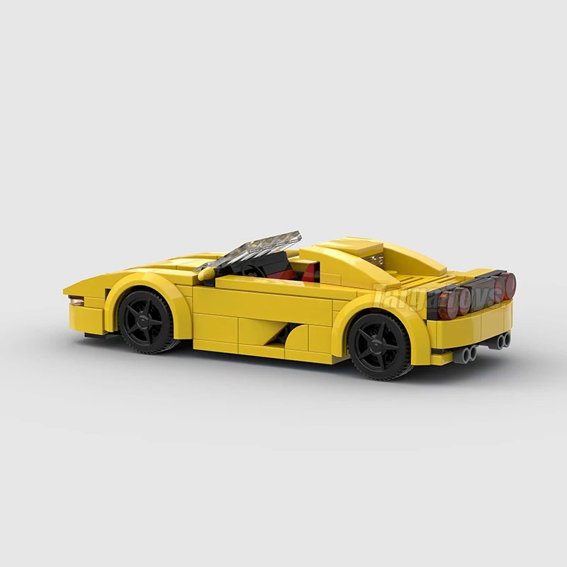 Ferrari F355 Spider made from lego building blocks