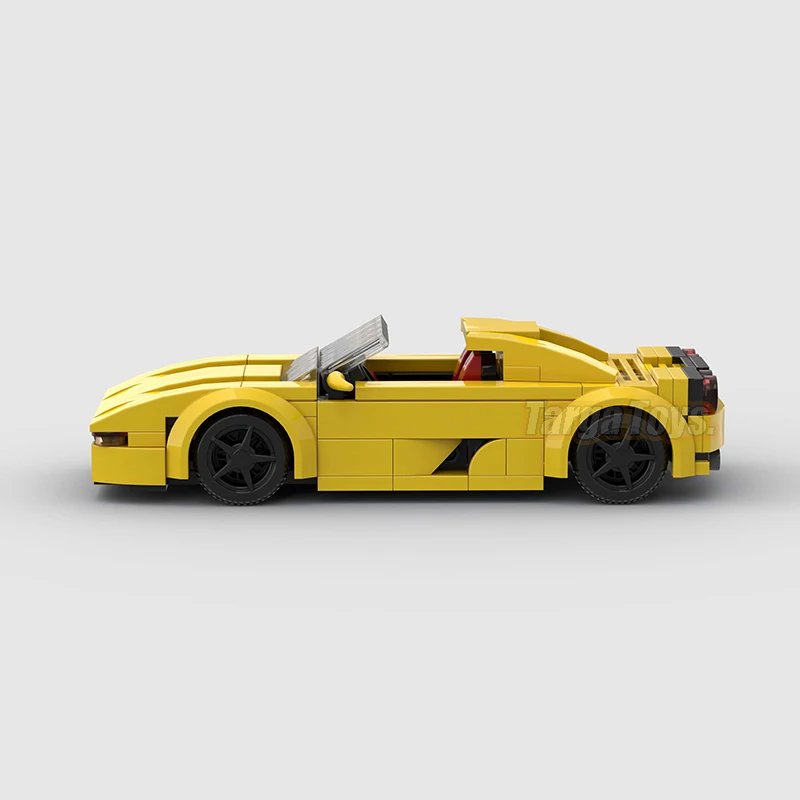 Ferrari F355 Spider made from lego building blocks