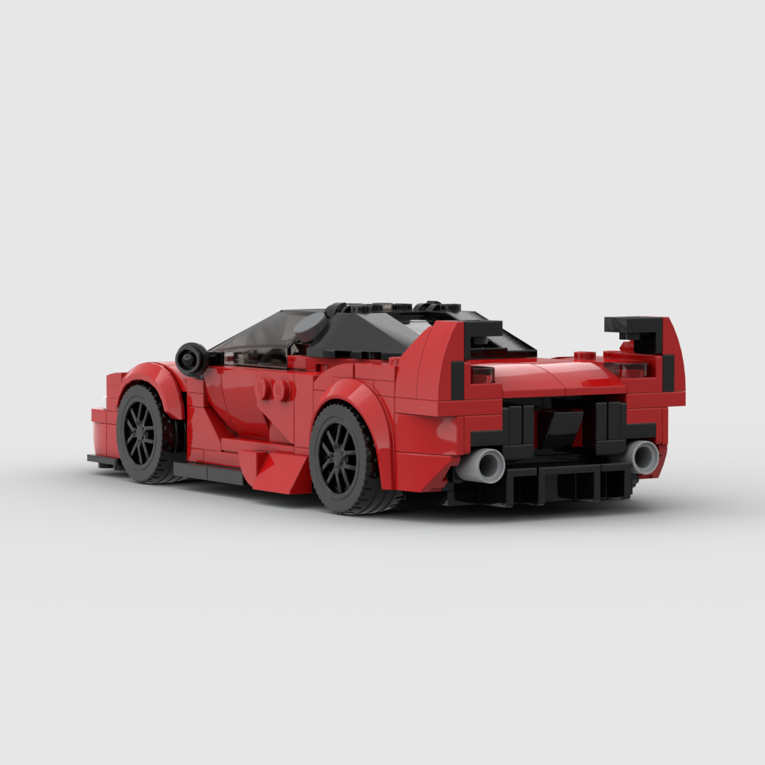 Ferrari FXXK made from lego building blocks