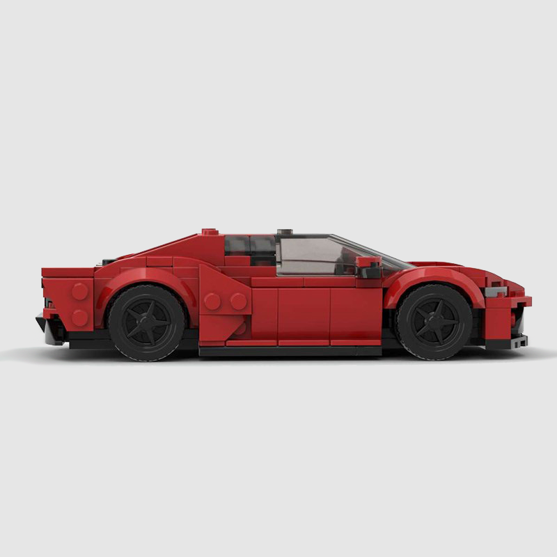 Ferrari SF90 made from lego building blocks