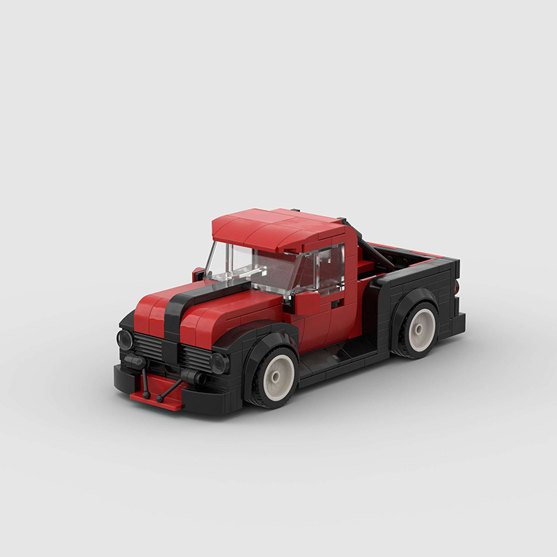 Image of Ford F100 Track Car - Lego Building Blocks by Targa Toys