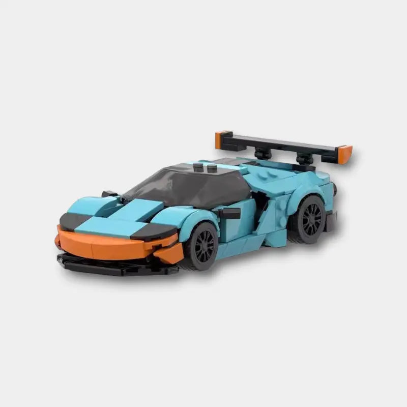 Ford GT Heritage Edition made from lego building blocks