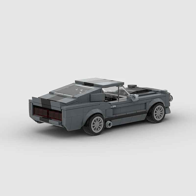 Ford Mustang Eleanor made from lego building blocks