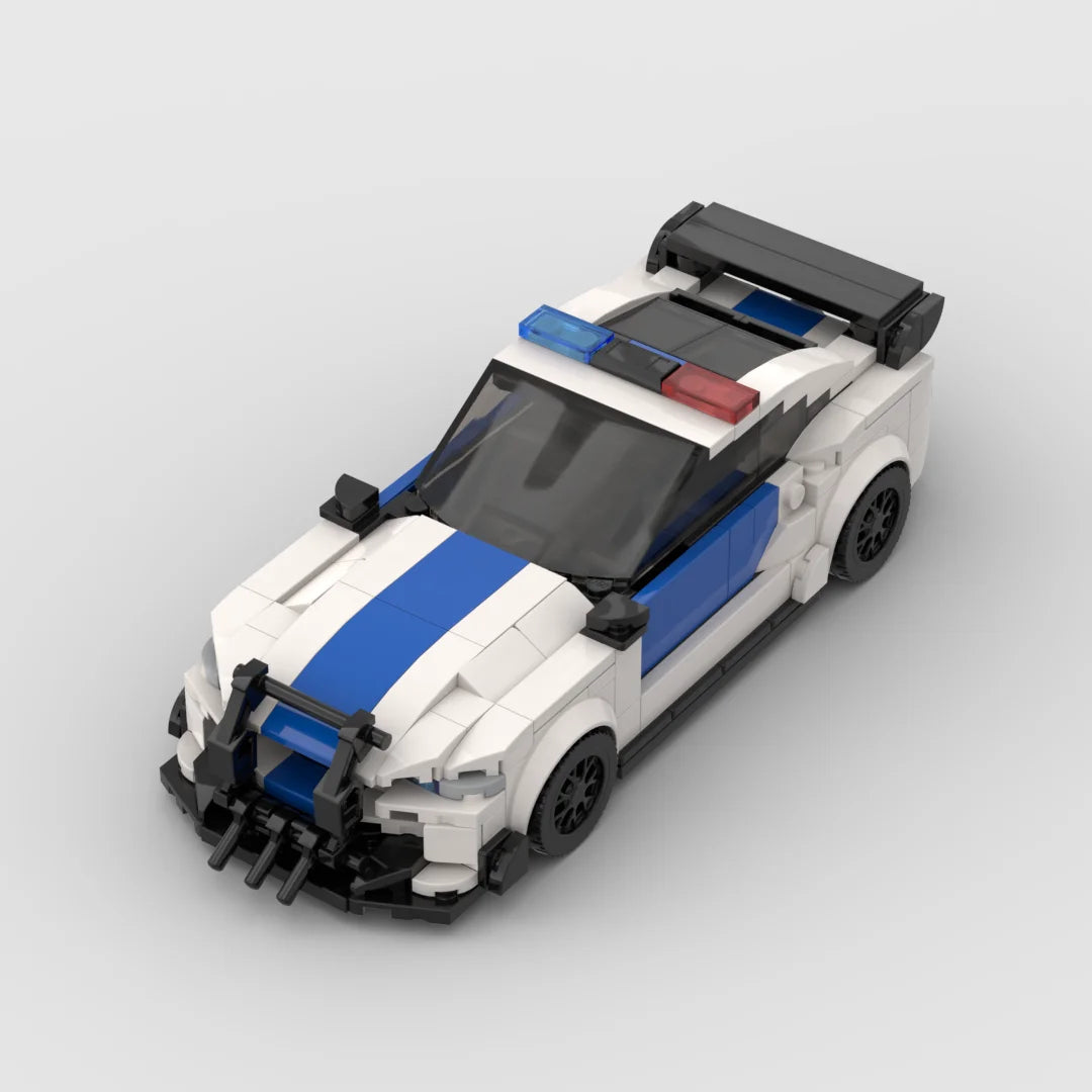 Ford Mustang Police Cruiser made from lego building blocks