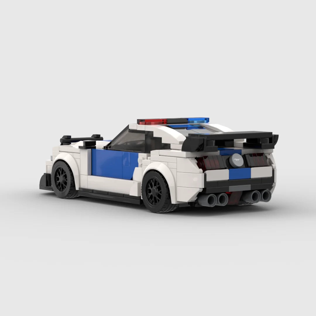 Ford Mustang Police Cruiser made from lego building blocks