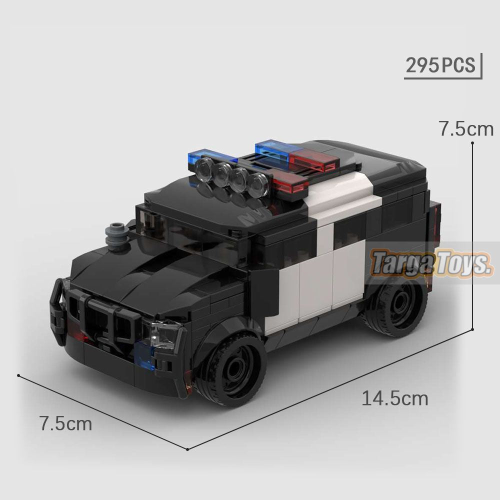 GMC Hummer Base 7 EV Police made from lego building blocks