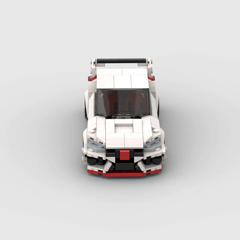 Honda Civic Type R made from lego building blocks