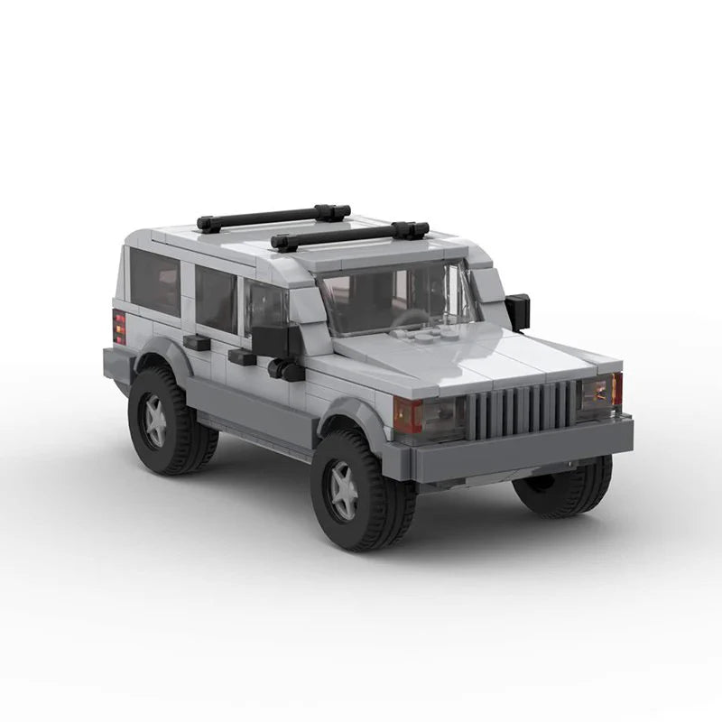 Jeep Land Cruiser made from lego building blocks