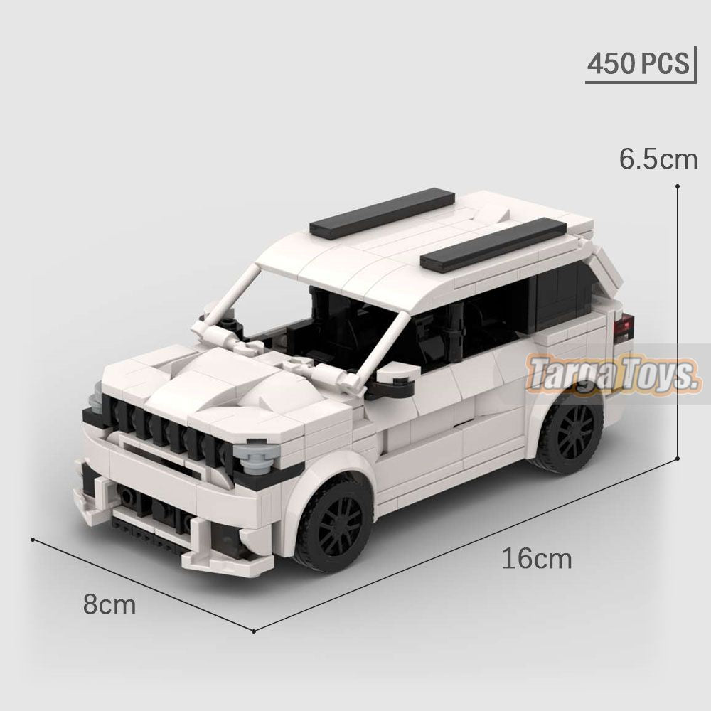 Jeep Trackhawk made from lego building blocks