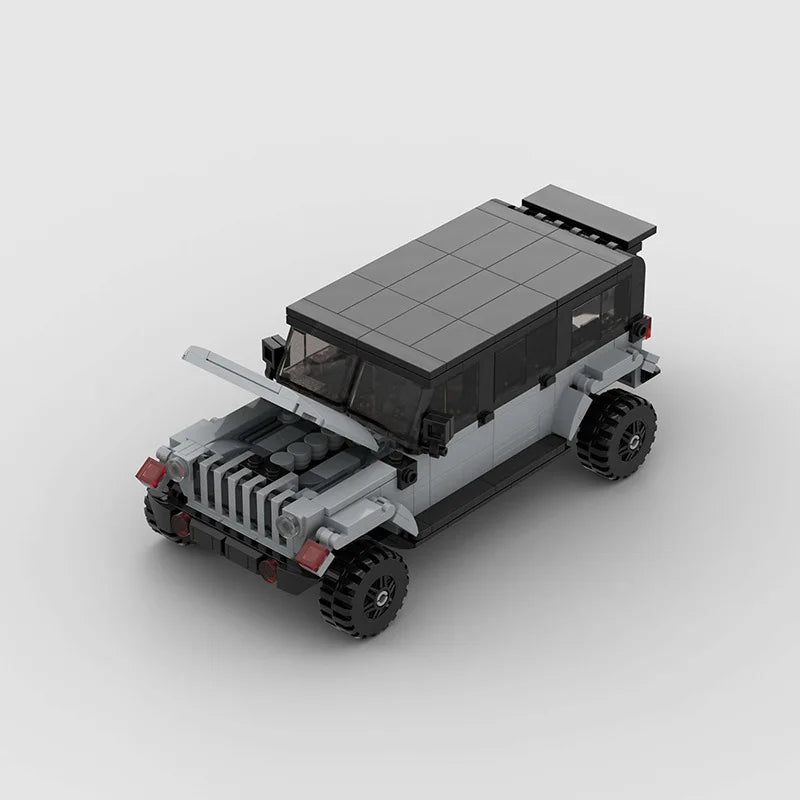 Jeep Wrangler made from lego building blocks