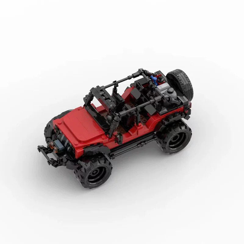 Jeep Wrangler Gladiator made from lego building blocks