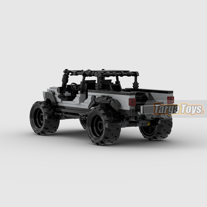 Jeep Wrangler Gladiator made from lego building blocks