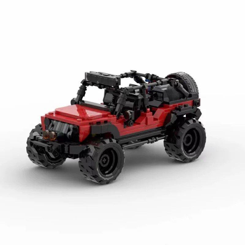 Jeep Wrangler Gladiator made from lego building blocks