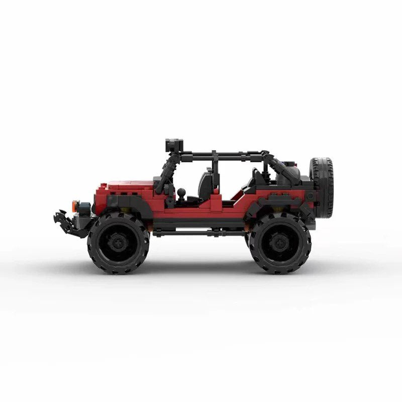 Jeep Wrangler Gladiator made from lego building blocks