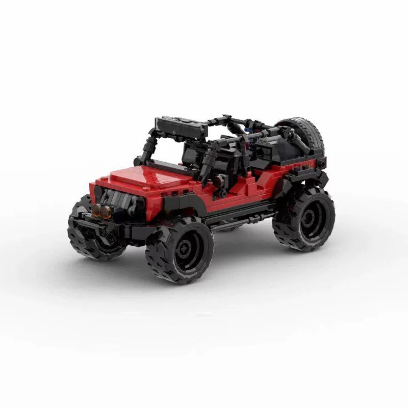 Jeep Wrangler Gladiator made from lego building blocks