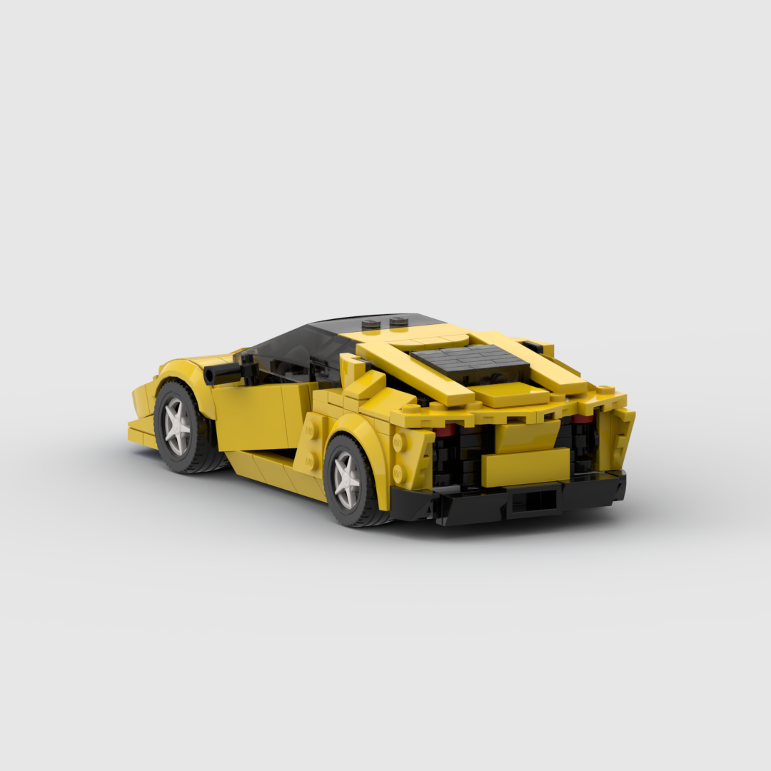 Lamborghini Aventador made from lego building blocks