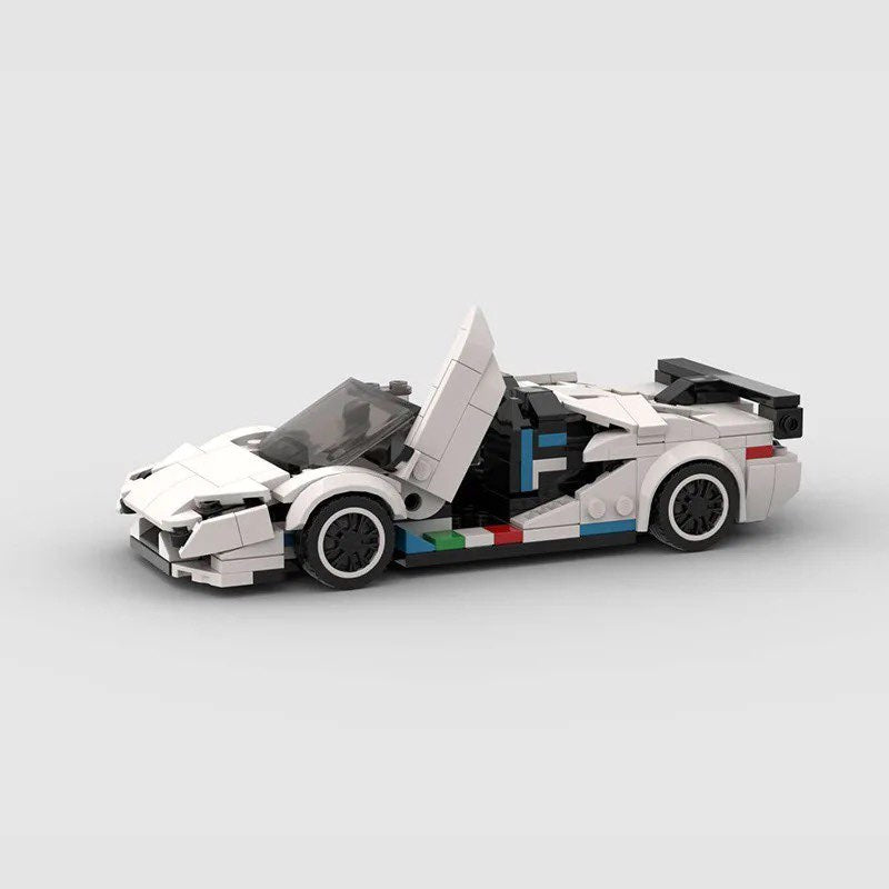 Lamborghini Aventador SVJ made from lego building blocks